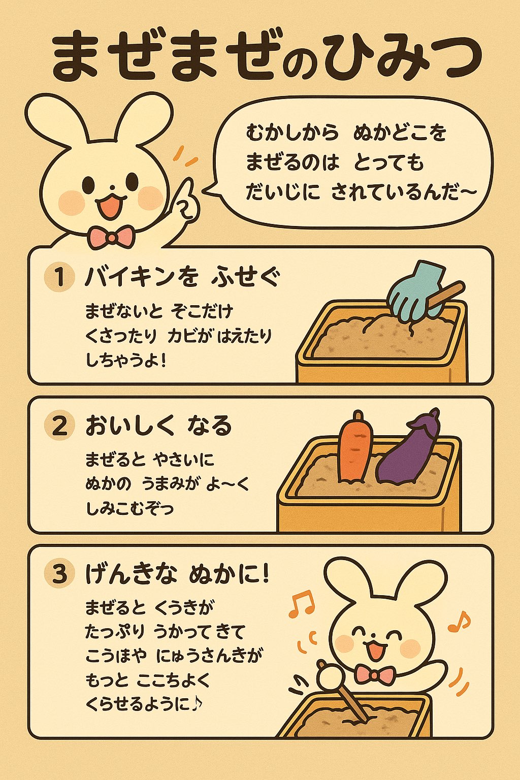 ぬか床を混ぜる理由